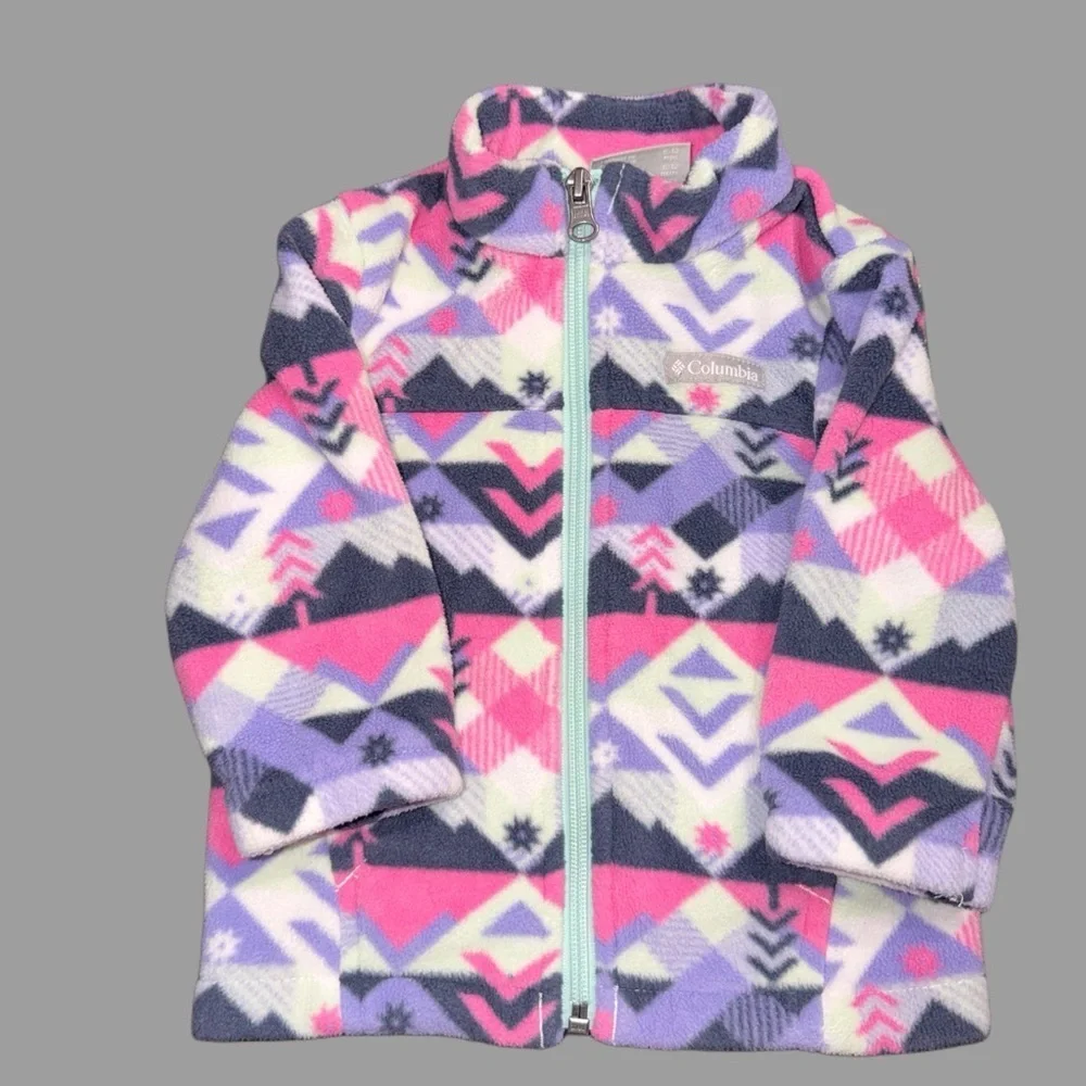 Columbia Baby Fleece Jacket 6-12 Months | Geometric Print | Like New | Bundle